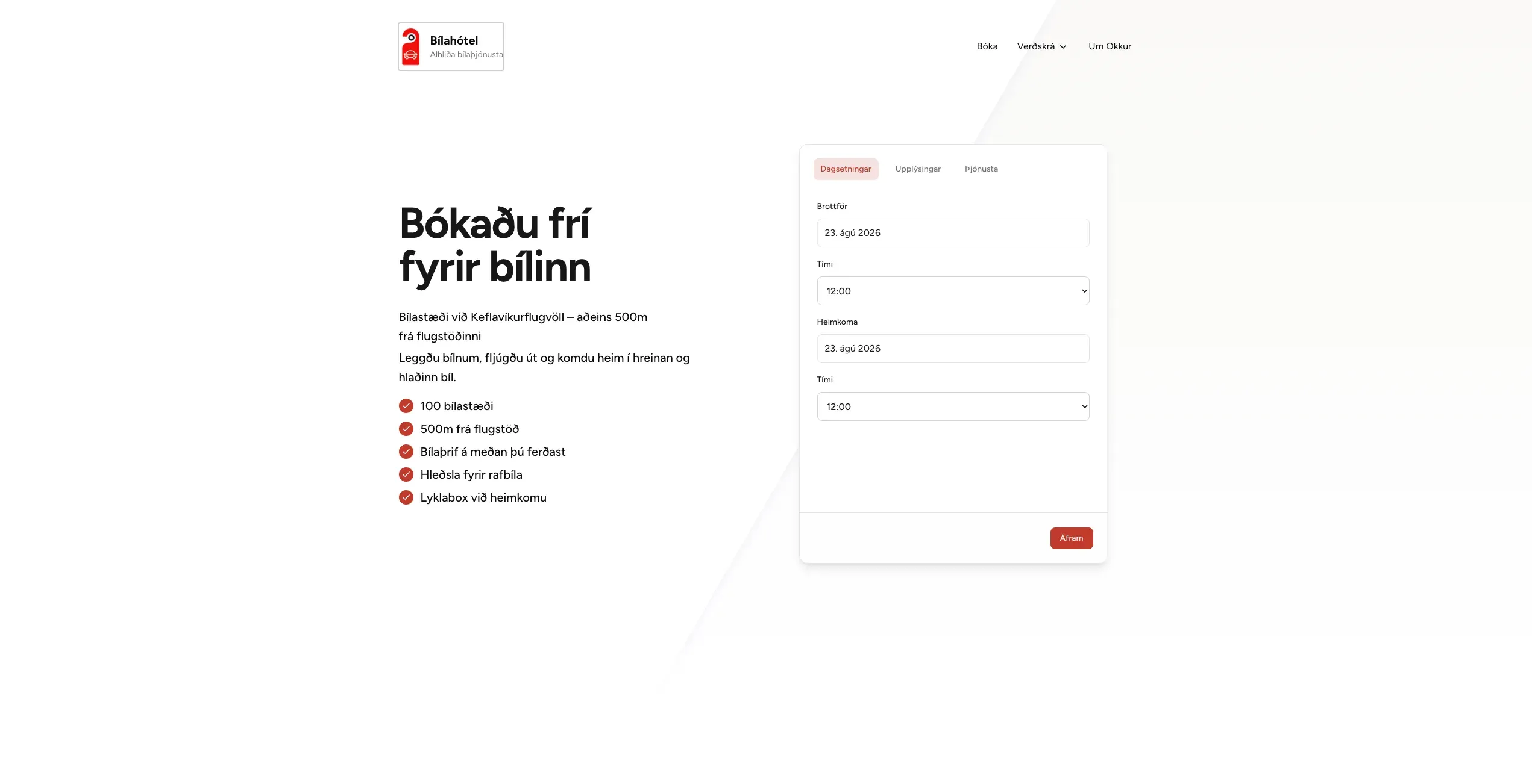 Bílahótel.is — BILAHOTEL.IS